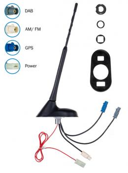 Kombiflex-Antenne FM/DAB+/GPS inkl. 5M Kabel